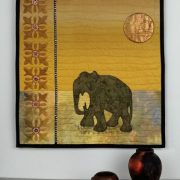 Desert Elephant Pattern with African Pots and Beads