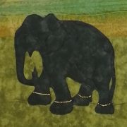 Evening Elephant detail Green