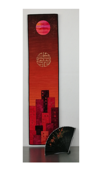 Auspicious Symbols Ombre with Fan